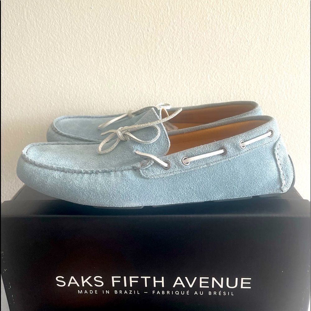 Saks fifth avenue moccasin shoes for men size 10 brand new